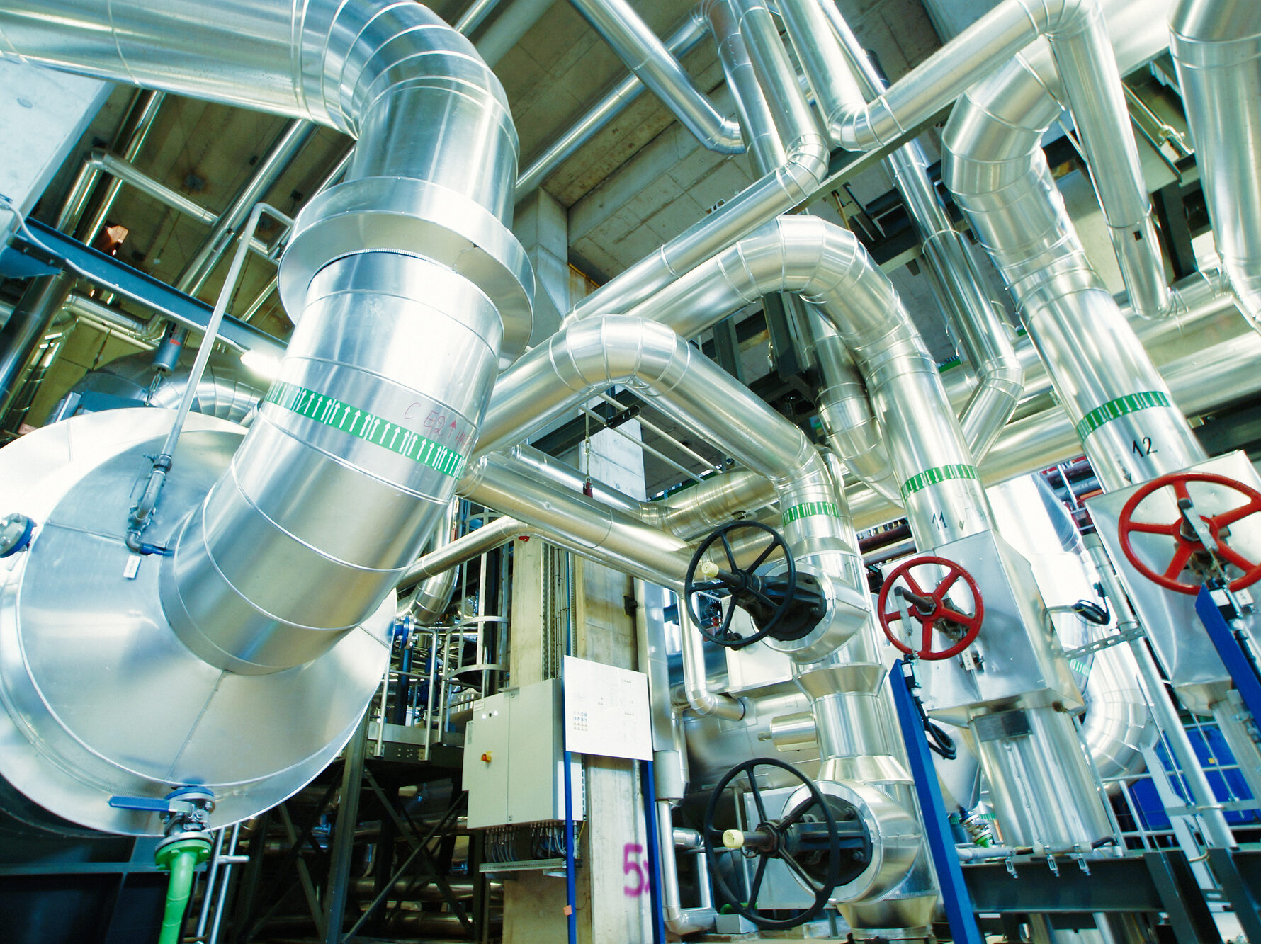 Industrial zone, Steel pipelines and valves